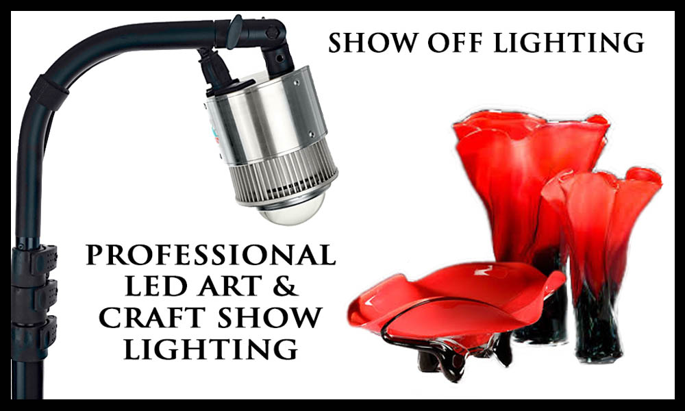 Bright, portable craft show lights