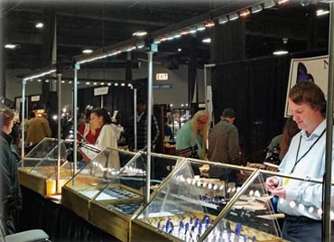 LED trade show lighting for the Tucson gem and mineral shows