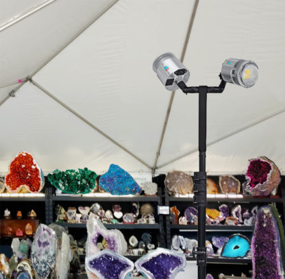 display tent lights, trade show tent lights, craft show tent lights